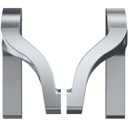 Eco Fluchttürbeschlag Drückergarnitur UG, 45° Drehwinkel - Fluchttür / Paniktür EN1125 für Standflügel passend zum Stangengriff EPN 900 IV, Aluminium silber beschichtet