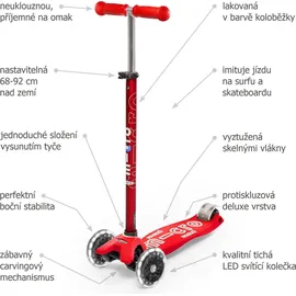 Micro Mobility Maxi Micro Deluxe LED rot