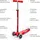 Micro Mobility Maxi Micro Deluxe LED rot