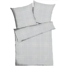 KAEPPEL Pure Kariert Silber 135 x 200 cm + 80 x 80 cm