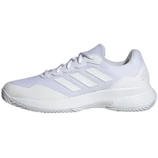 Adidas Herren Gamecourt 2.0 Tennis Shoes, FTWR White/FTWR White/Matte Silver, 42