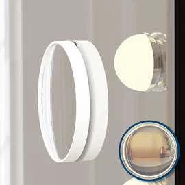 CLP Schminkspiegel mit Beleuchtung 80x60 cm Norlina, Kosmetikspiegel Bluetooth-Lautsprecher USB, Hollywoodspiegel Wandmontage und freistehend,
