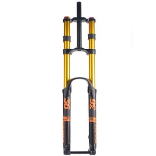 LAVSENA DH Downhill Mountainbike Federgabel 26 27,5 29 Zoll Federweg 160mm MTB Luftgabel Zugstufeneinstellung Doppelschulter Fahrrad Vorderradgabel Steckachse 15 X 110mm (Color : Gold, Size : 29'')