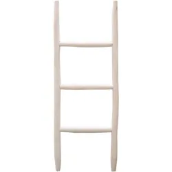 Dekoleiter Manoni 92cm – Handgefertigte Deko-Leiter aus Holz Weiß
