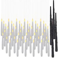 48er-Set schwebende LED-Kerzen mit Zauberstab-Fernbedienung, 15 cm