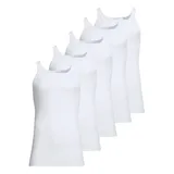 conta Unterhemd 5er Pack Feinripp (Spar-Set, 5-St) Unterhemd / Tanktop - Baumwolle - Atmungsaktiv - Formstabil weiß 6