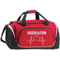 multifanshop Sporttasche - Kaiserslautern - Herzschlag - Druck weiß - Tasche
