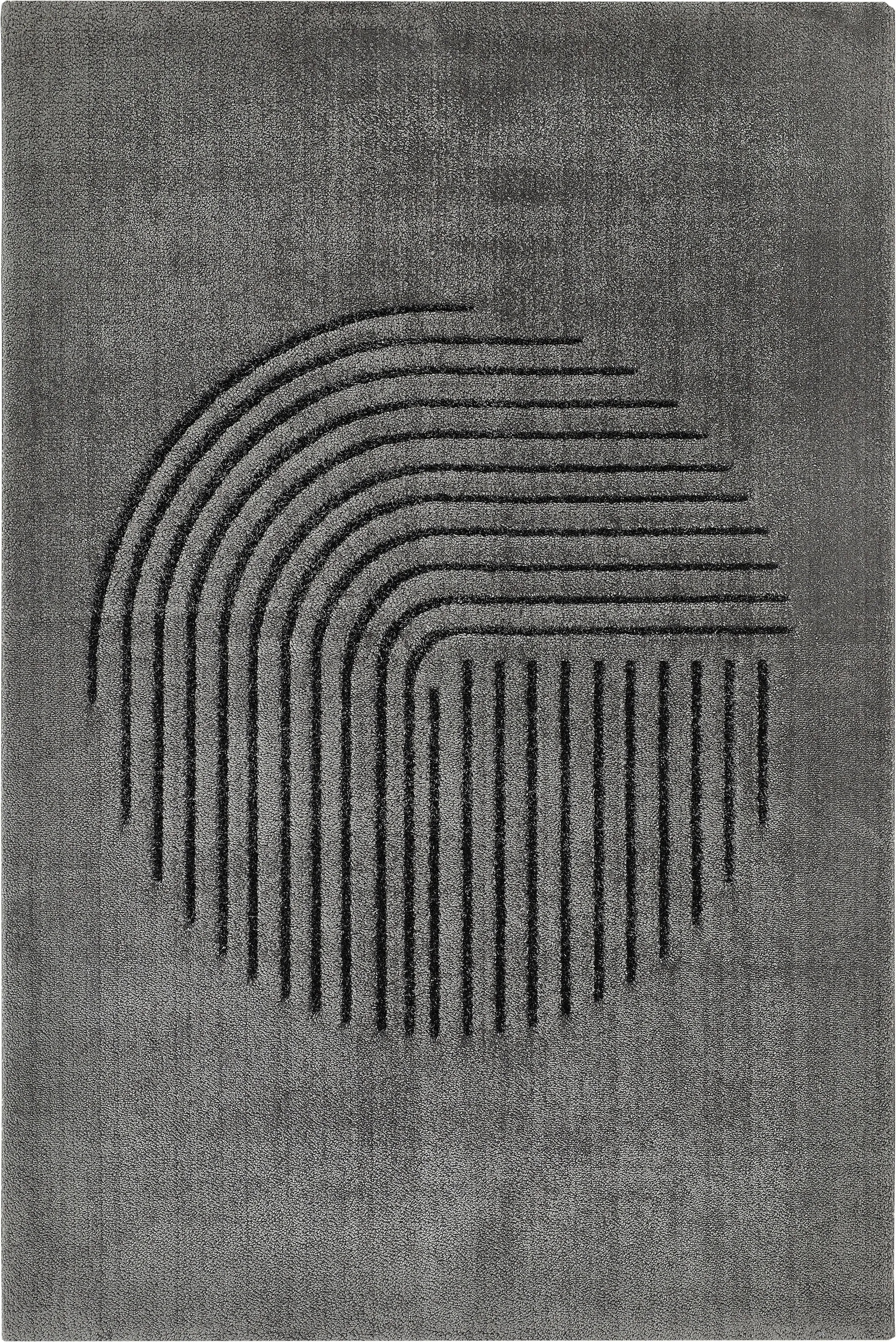 Teppich »Edmonton«, rechteckig, modernes Design, Motiv Kreis, Hoch-Tief-Effekt, weicher Flor, 14229236-0 grau 22 mm