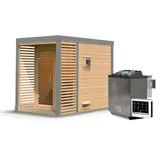 Karibu Ares inkl. 9 kW Bio-Kombiofen + int. Steuerung