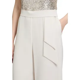 Vera Mont Damen Jumpsuit mit Pailletten 44, Bright Pearl - 44W