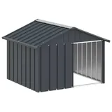 vidaXL Hundehütte 116,5 x 103 x 81,5 cm Stahl Anthrazit
