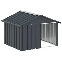 vidaXL Hundehütte 116,5 x 103 x 81,5 cm Stahl Anthrazit