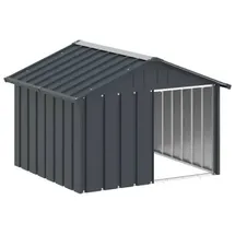 vidaXL Hundehütte 116,5 x 103 x 81,5 cm Stahl Anthrazit