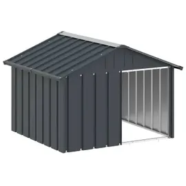 vidaXL Hundehütte 116,5 x 103 x 81,5 cm Stahl Anthrazit