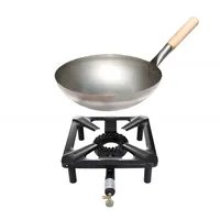 ALLGRILL Hockerkocher-Set mit Eisenwok Ø 30 cm