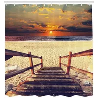 ABAKUHAUS Duschvorhang 175 x 240 cm orange