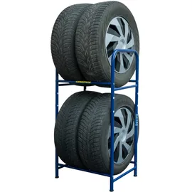 Goodyear Reifenregal Stahl blau höhenverstellbar 2 Ebenen