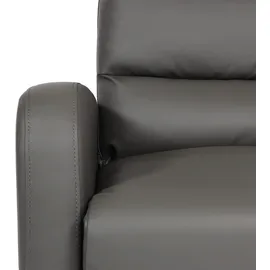 Mendler Fernsehsessel HWC-K62, Sessel Relaxsessel TV-Sessel Liege, Liegefunktion Aufstehhilfe, Metall Kunstleder - grau