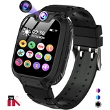 JUBUNRER Smartwatch Kinder Spiele, MP3, Apel, Kinderuhr Mädchen Jungen mit Touchscreen Kamera Alarm SOS Video Taschenrechner Kalender mit SD Card Geburtstagsgeschenk Kinder 3-12 Jahre