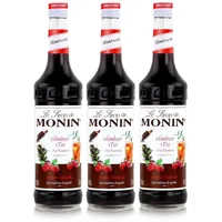 Monin Sirup Himbeer Tee 700ml - Cocktails Milchshakes Kaffeesirup (3er Pack)