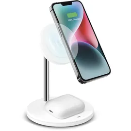 SBS Vertikale kabellose 2-in-1-Ladestation für iPhone, Android-Handys, AirPods, TWS-Ohrhörer