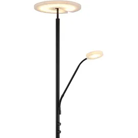GLOBO Leseleuchte Stehlampe Deckenfluter dimmbar schwarz Metall Glas LED Flexospot