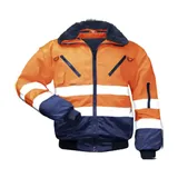 Norway Warnschutz-Pilotenjacke 4in1 \"Erik\" orange/marine - XXL