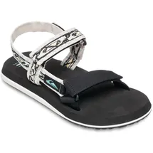 QUIKSILVER "W Monkey Caged", Damen, Gr. 7(37), schwarz-weiß (schwarz, weiß), Obermaterial: Textil (Mmf), Laufsohle: Gummi, Schuhe Sandale