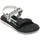 QUIKSILVER "W Monkey Caged", Damen, Gr. 7(37), schwarz-weiß (schwarz, weiß), Obermaterial: Textil (Mmf), Laufsohle: Gummi, Schuhe Sandale