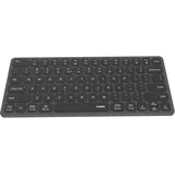 Rapoo UCK-6001 Ultraflache beleuchtete Tastatur mit 8-in-1 USB-C Multiport Hub, flaches Aluminium Design DE-Layout QWERTZ schwarz