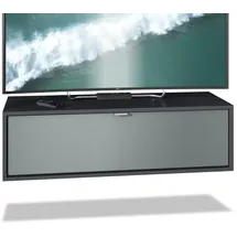 Vladon Lana Lowboard 100 x 29 x 37 cm Schwarz matt/Graphit MDF/Spanplatte