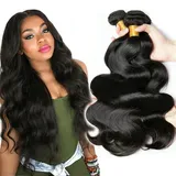 Body Wave Human Hair Bundles Menschliches Haar Brasilianisches Echthaar Tressen Double Weft Weave Bundles Natural Color Virgin Hair 3 Bundles Bundles Total 300g 12 14 16 Inch