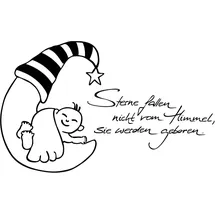 KnorrPrandell Stempel Geburt Sterne fallen nicht vom Himmel Holz