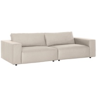 GALLERY M branded by Musterring Big-Sofa »LUCIA«, in vielen Qualitäten und 4 unterschiedlichen Nähten, 3-Sitzer beige