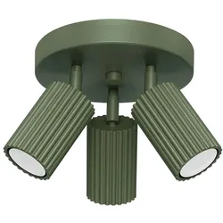 Deckenleuchte Deckenlampe Wohnzimmerlampe Spots verstellbar Olivgrün Metall