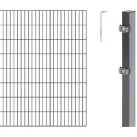 GAH Alberts Doppelstabmattenzaun 400 x 180 cm Anthrazit