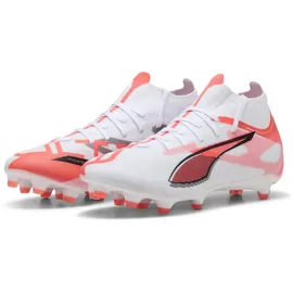 Puma Ultra 5 Match+ FG/AG Fußballschuhe Damen 01 white/black/glowing red 41