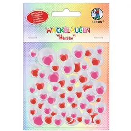 Ludwig Bähr Wackelaugen Herzen rosa 52 Stk.