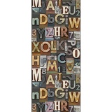 A.S. Création Livingwalls Klebefolie Buchstaben 0.35m x 2.50m schwarz gelb Möbelfolie selbstklebende Tapete Made in Germany 300691