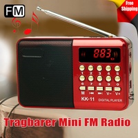 Küchenradio Lautsprecher Akku Mini Box Musikbox FM Radio MP3 Player USB SD Aux