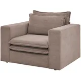 furn.design Sessel braun Cord Loungesessel 110 cm Pesaro