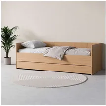 Vox Bett SIMPLE, hydraulischer Bettkasten, optional Zusatzbett/ Schublade (B/T/H: 95/205/68 cm), mehrere Farben, langlebig und stabil, Made in EU beige