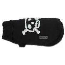 Wolters Strickpullover Totenkopf Hundezubehör Schwarz 50 cm