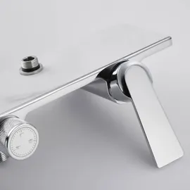 Home Deluxe Iconic Duscharmatur mit Ablage Weiß 120 cm