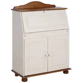 Home Affaire Sekretär HOME AFFAIRE "Mette, Schreibtisch im Landhausstil", gelb (weiß, honigfarben), B:82cm H:107cm T:39cm, Sekretäre, Sekretär, aus Massivholz, Breite 82 cm