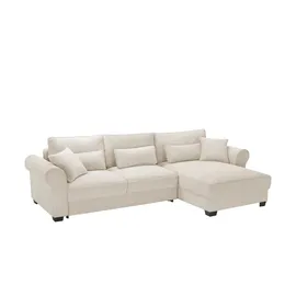 Uno Eckcouch Cord 2-Sitzer Creme