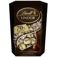 Lindt Lindor Cornet Dark mit zartschmelzender Füllung Packung 500g
