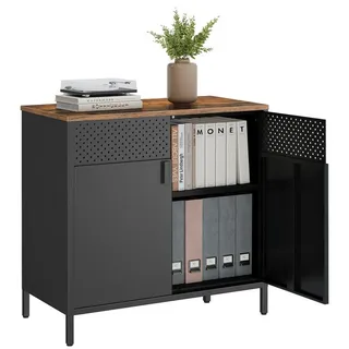 Songmics Kombikommode 40 x 76 x 40 cm Schwarz