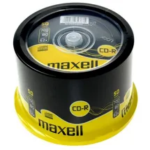 Maxell CD-R 80 Minuten, 700 MB, 52x, 50er Spindel, Sie erhalten 1 Packung, Packungsinhalt: 50 er Spindel
