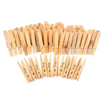 HOME IDEAS Wäscheklammern 50 Stück Holz